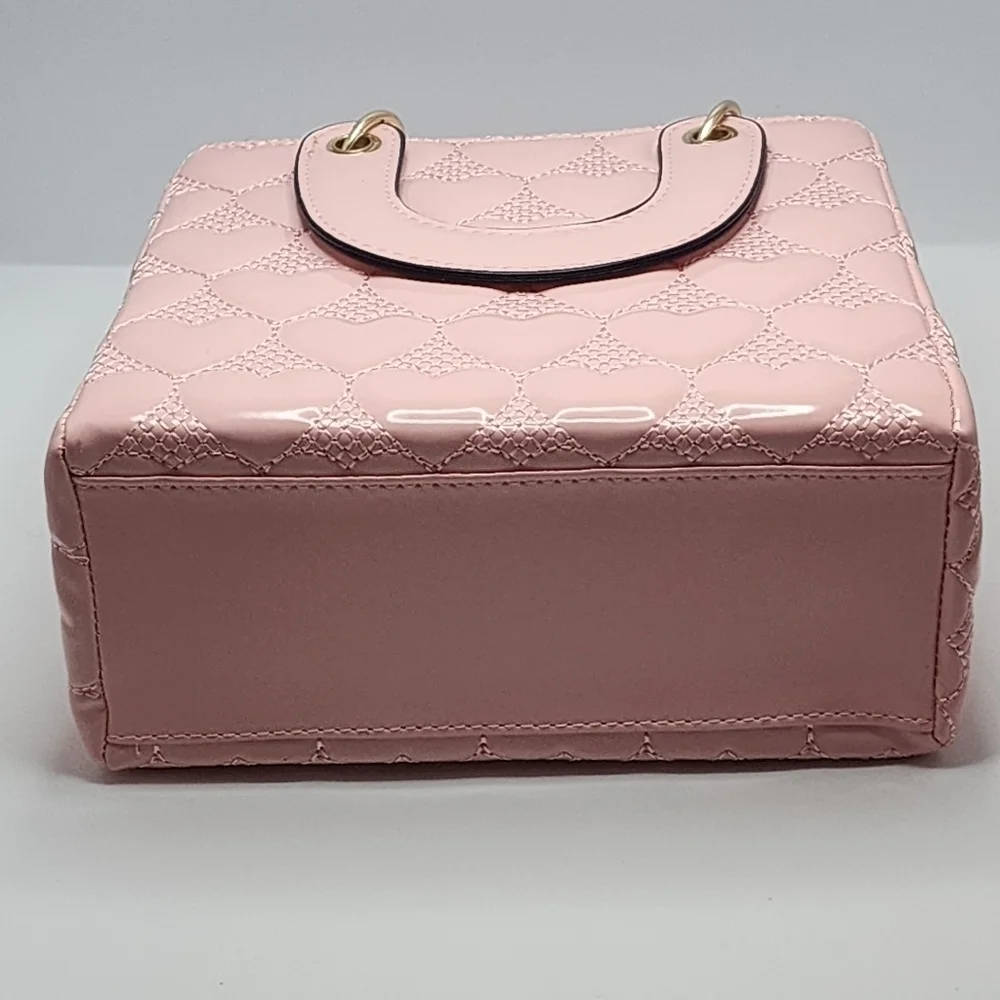 Quilted Heart Top Handle Handbag